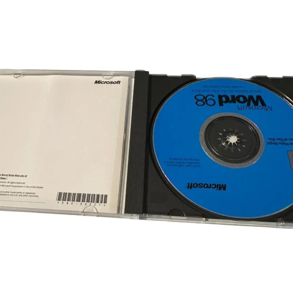 Microsoft Word 98 iMac And iBook Edition PC Software with CD Key